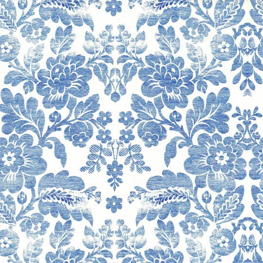 Distressed Blue Brocade Print Paper ~ Rossi Italy 